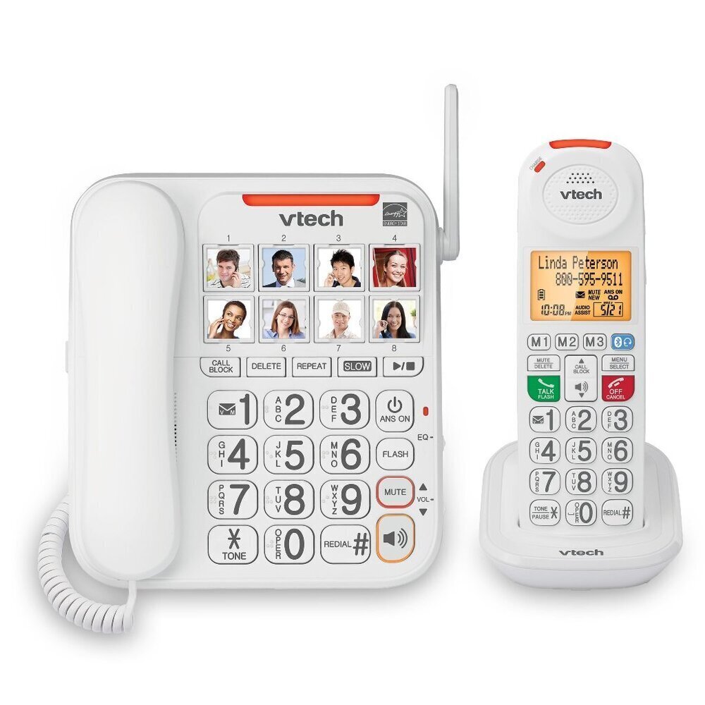 VTech SN5147 Amplified Corded Cordless Senior Phone 90dB Answering NEW OPEN BOX